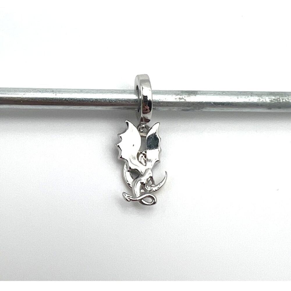 New Dragon & Crescent Moon Charm for European Bracelet - Picture 2 of 4